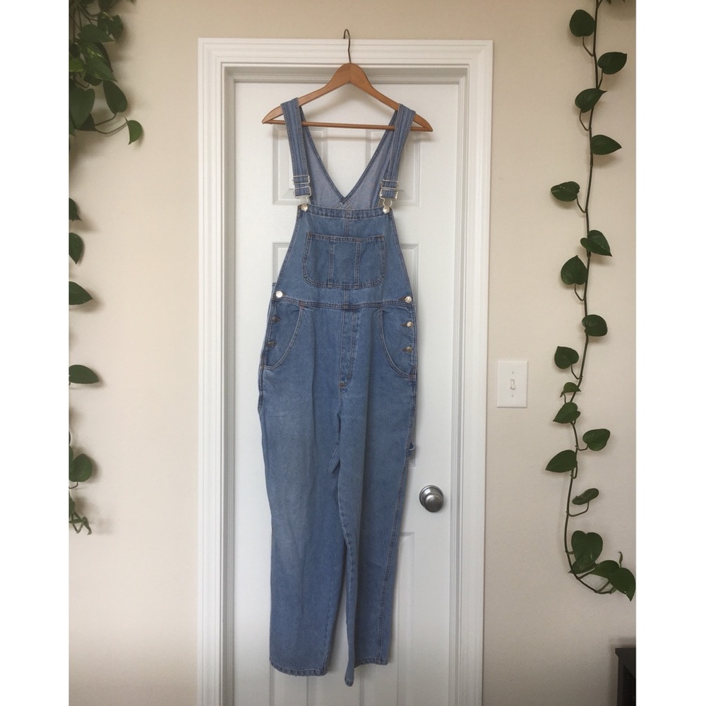 Medium wash Arizona overalls